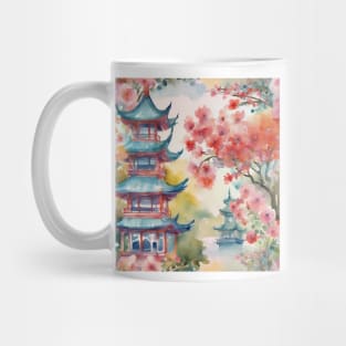 Autumn chinoiserie landscape Mug